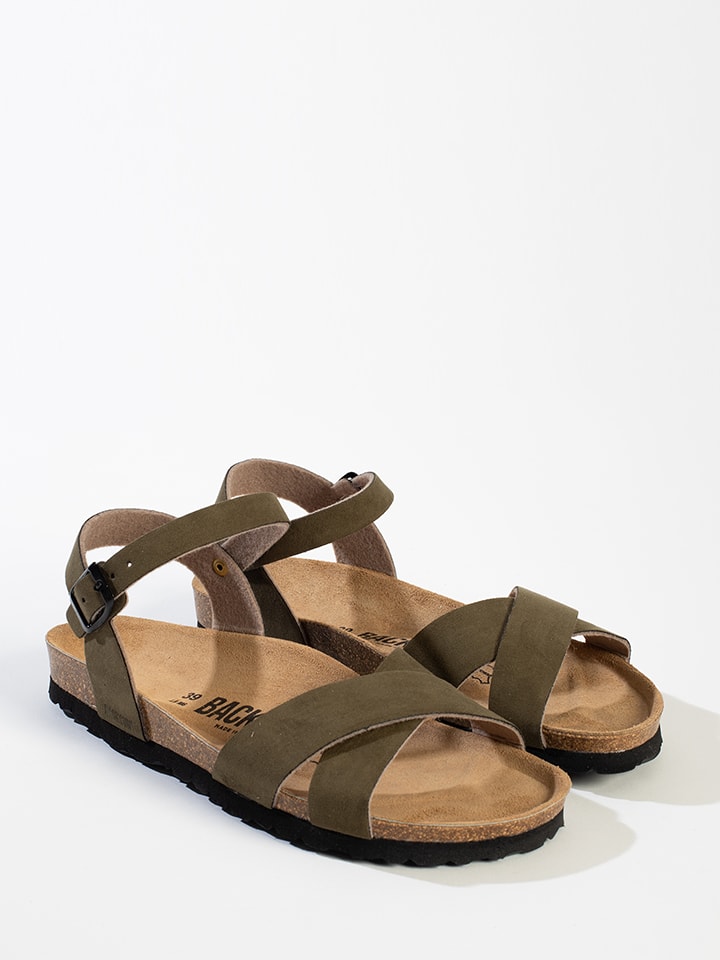 BACKSUN Sandały w kolorze khaki rozmiar: 40