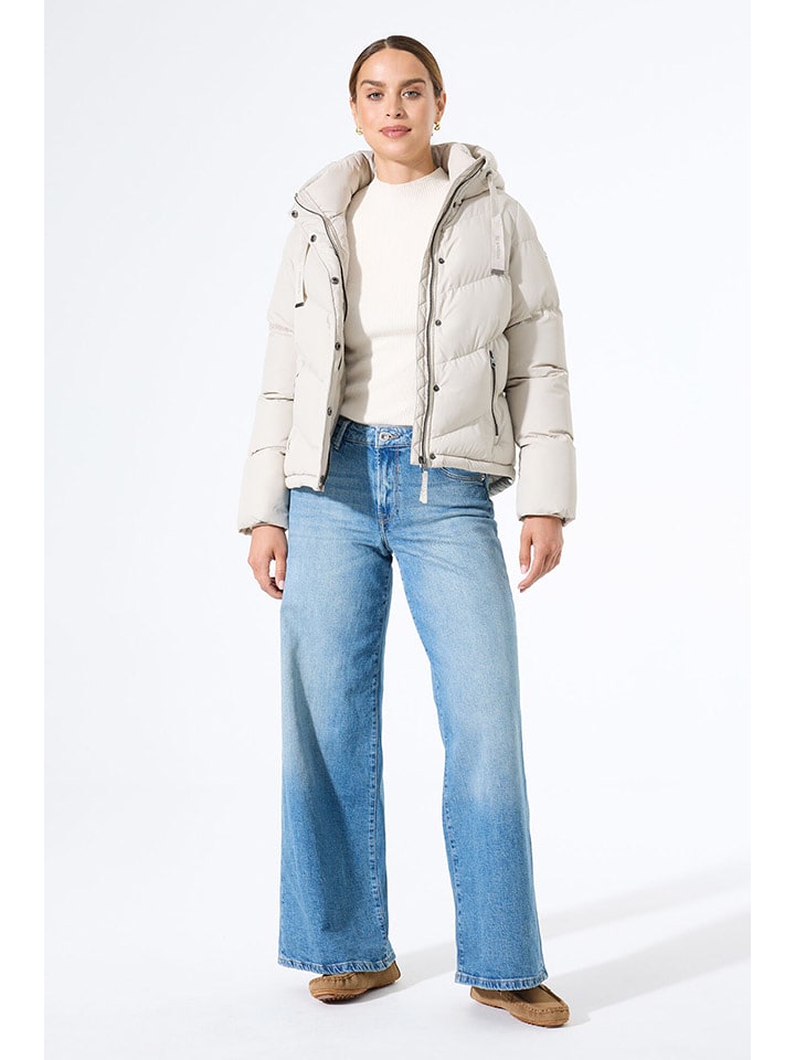 Garcia Kurtka pikowana w kolorze kremowym rozmiar: XL