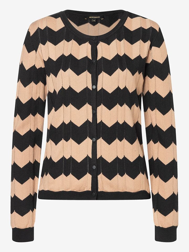 More & More Kardigan w kolorze czarno-jasnobrązowym rozmiar: 46