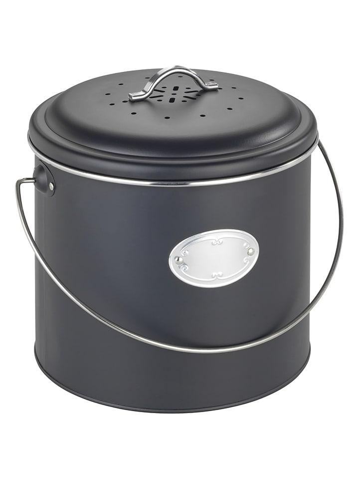 Wenko Pojemnik "Nero" w kolorze czarnym na kompost - 6 l rozmiar: onesize