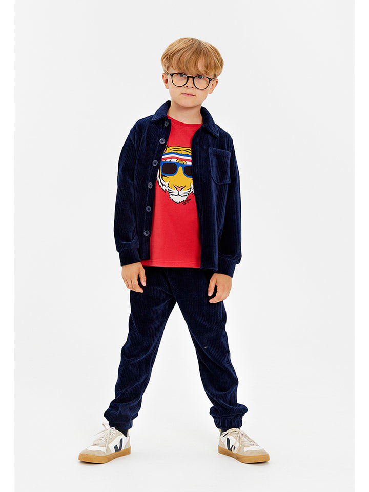 The NEW Spodnie dresowe "Dean" w kolorze granatowym rozmiar: 134/140