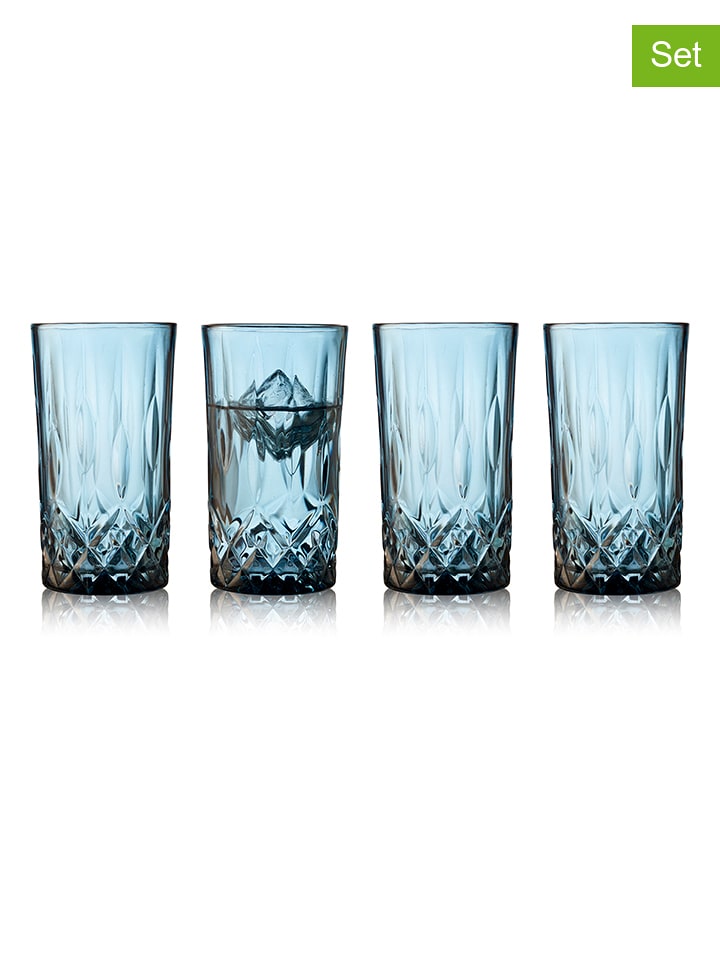 Bitz Szklanki (4 szt.) "Sorrento" w kolorze niebieskim - 380 ml rozmiar: onesize