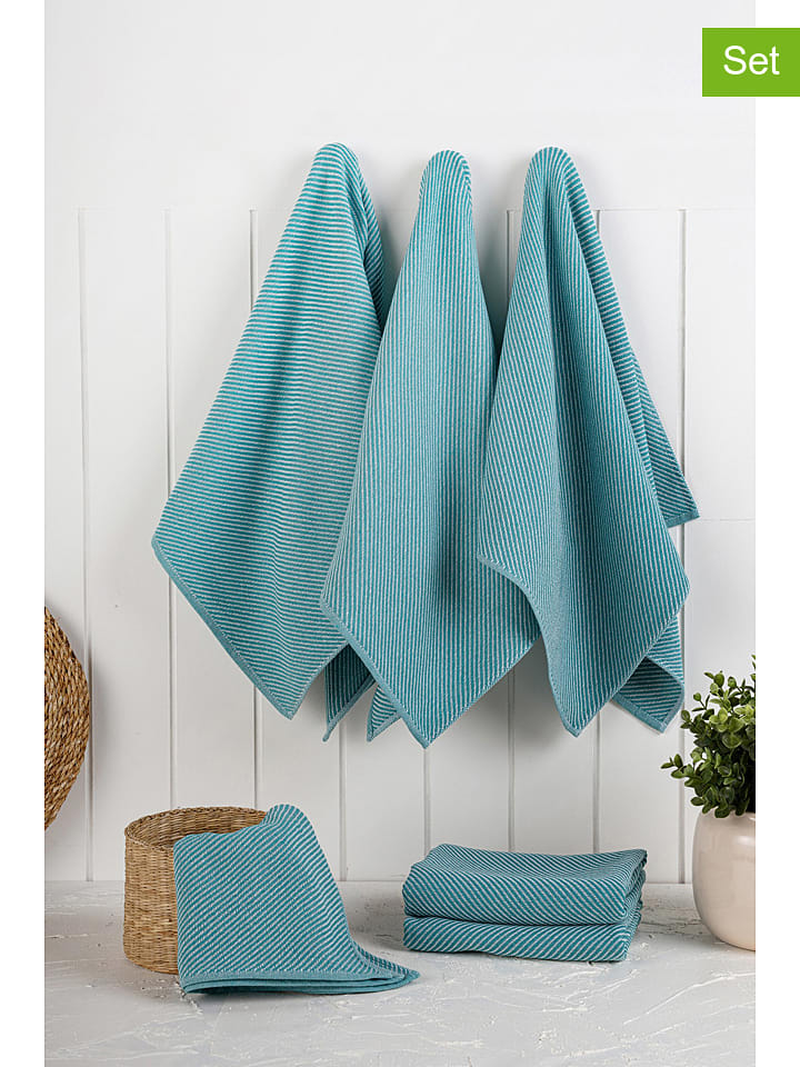 Violeta Home Ściereczki (6 szt.) w kolorze niebieskim do naczyń - 76 x 43 cm rozmiar: onesize