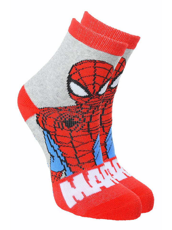 Spiderman Skarpety "Spider-Man" w kolorze czerwono-szarym rozmiar: 23-26