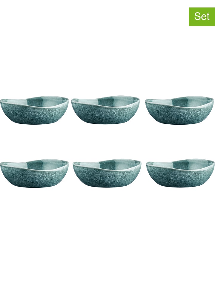 Björn Miski śniadaniowe (6 szt.) "Magma" w kolorze błękitnym - Ø 18,5 cm rozmiar: onesize