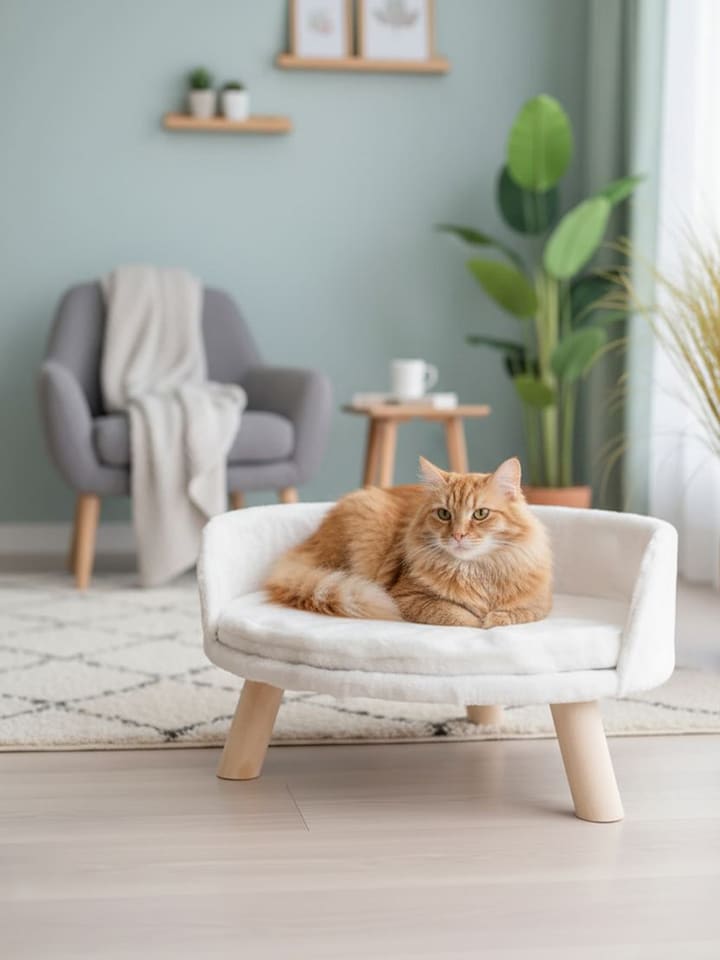 Paws&Whiskers Legowisko "Diana" w kolorze białym dla kota rozmiar: onesize