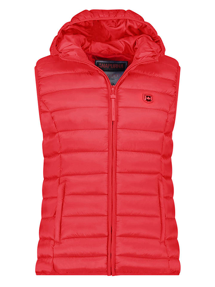 ANAPURNA Kamizelka pikowana "Vakitalana" w kolorze czerwonym rozmiar: S