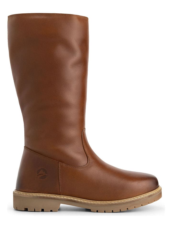 TRAVELIN' Skórzane kozaki "Vinstra" w kolorze jasnobrązowym rozmiar: 42