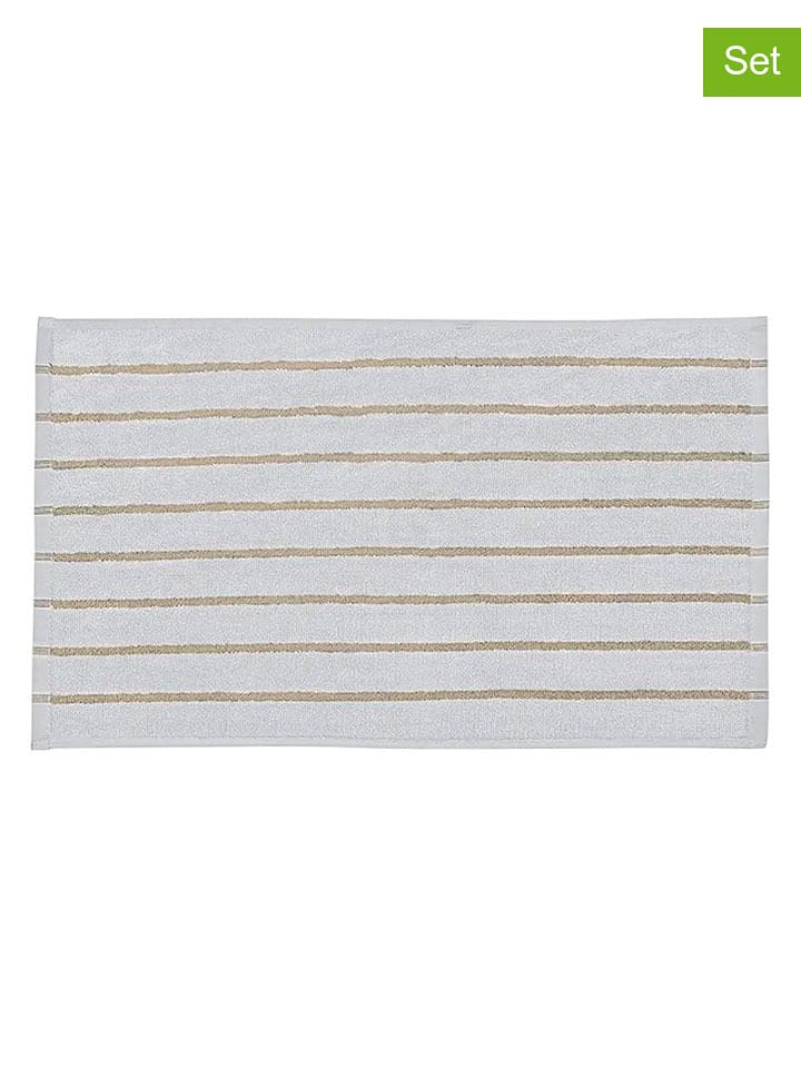 Blomus Ręczniki (2 szt.) "Arto" w kolorze jasnobrązowo-białym - 50 x 30 cm rozmiar: onesize