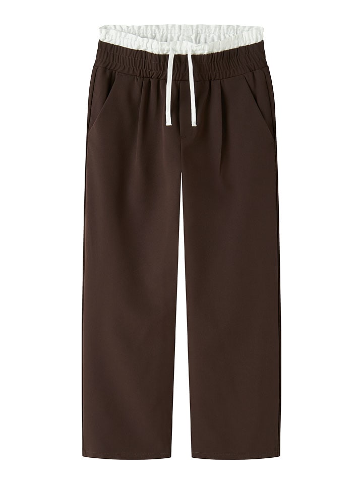 name it Spodnie "Ojetta" w kolorze brązowym rozmiar: 134