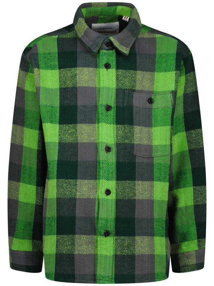 Vingino Koszula w kolorze antracytowo-zielonym rozmiar: 128