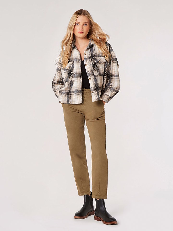 Apricot Kurtka koszulowa w kolorze beżowo-czarnym rozmiar: XS