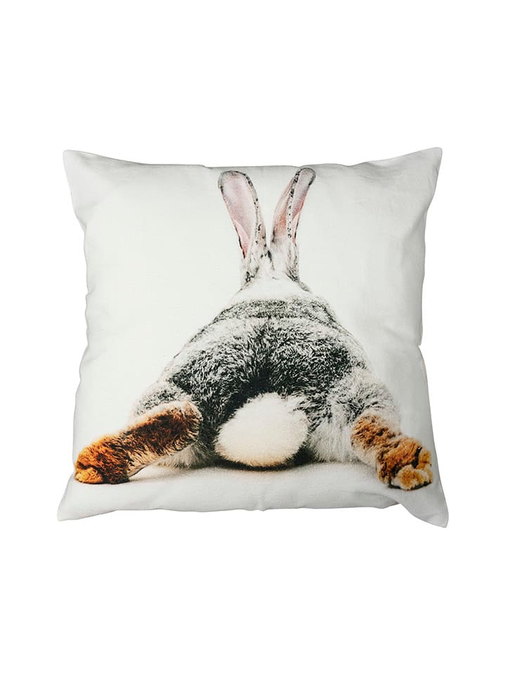 Mars & More Poduszka "Rabbit" w kolorze biało-kremowym - 33 x 33 cm rozmiar: onesize