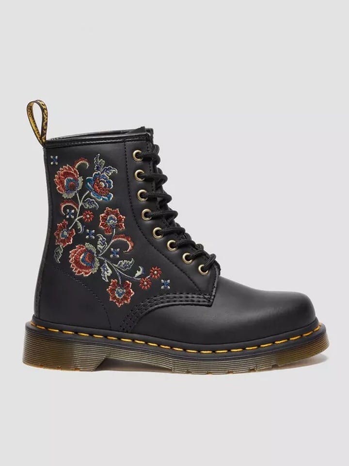 Dr. Martens Skórzane botki "1460 Vonda" w kolorze czarnym ze wzorem rozmiar: 39