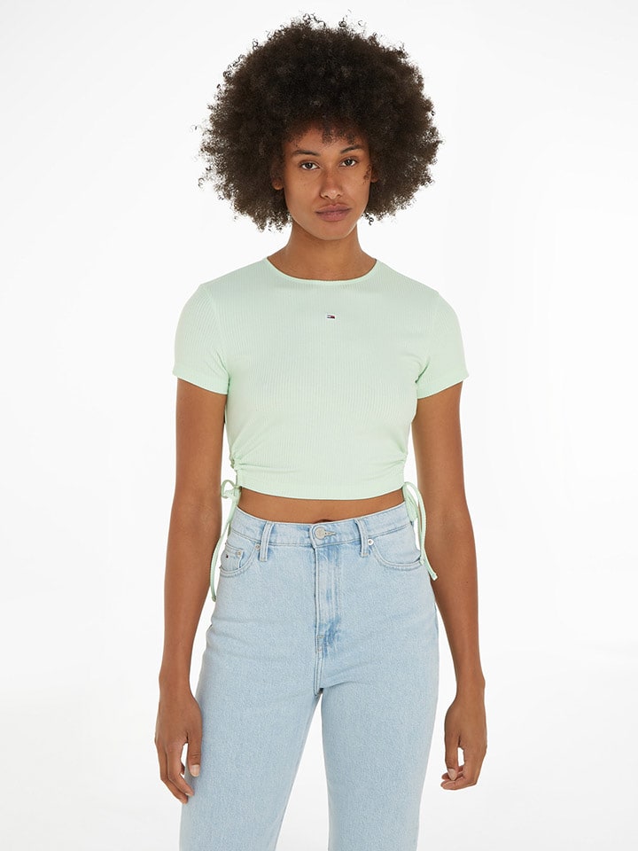 TOMMY JEANS Koszulka w kolorze miętowym rozmiar: S