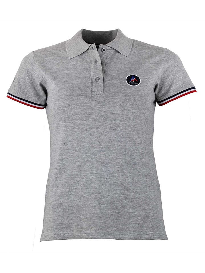 Peak Mountain Koszulka polo w kolorze szarym rozmiar: L