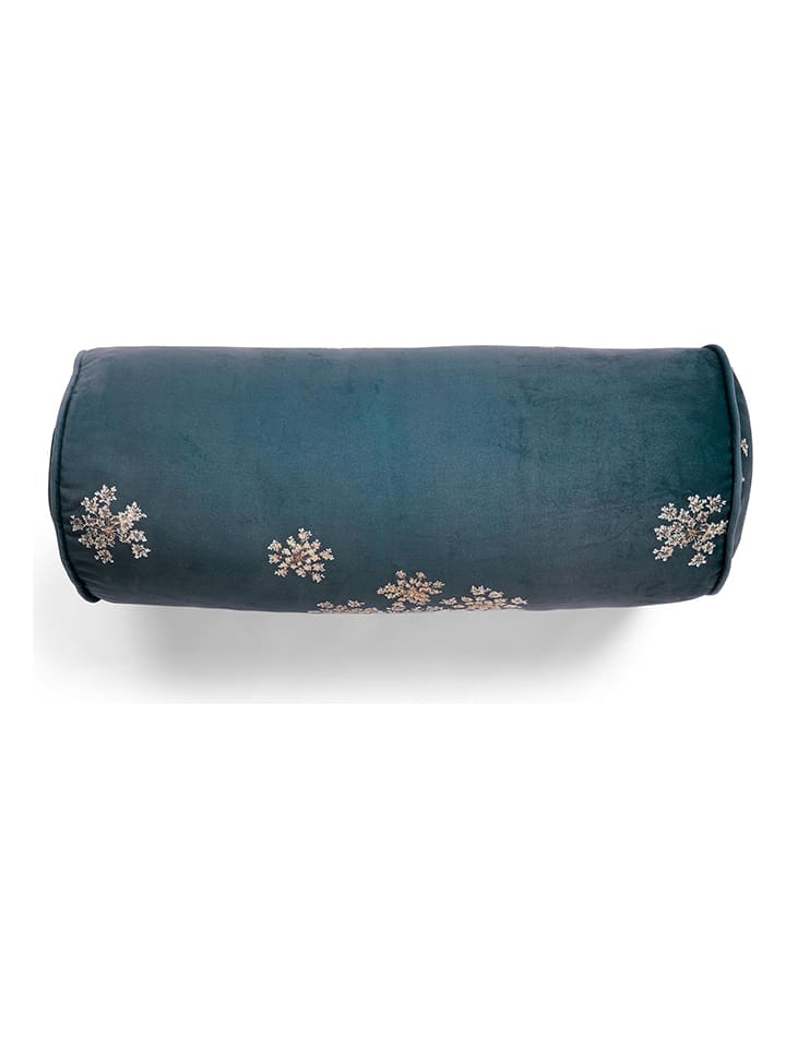 Essenza Poduszka "Lauren" w kolorze niebieskim pod kark rozmiar: 22x50 cm