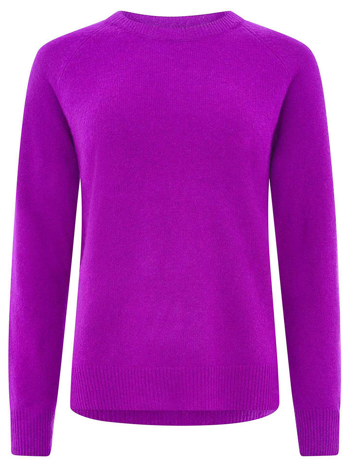 Zwillingsherz Kaszmirowy sweter w kolorze fioletowym rozmiar: L
