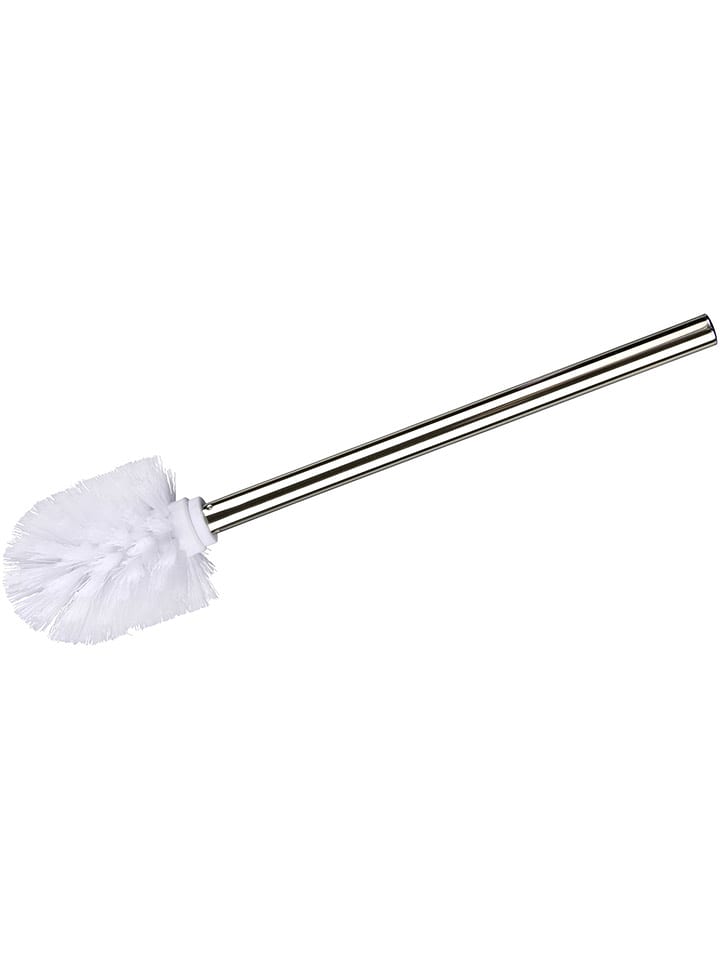 Wenko Szczotka WC w kolorze srebrno-białym - wys. 35 x Ø 8 cm rozmiar: onesize