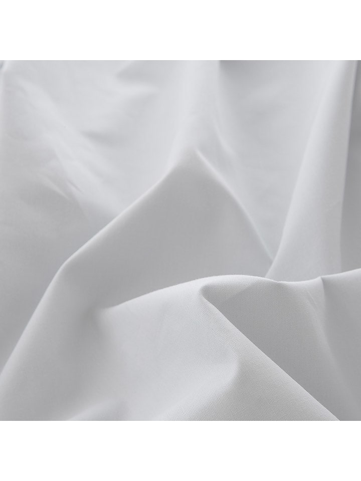 Monsun Perkalowe prześcieradło "Sakura" w kolorze białym rozmiar: 140x190/200 cm