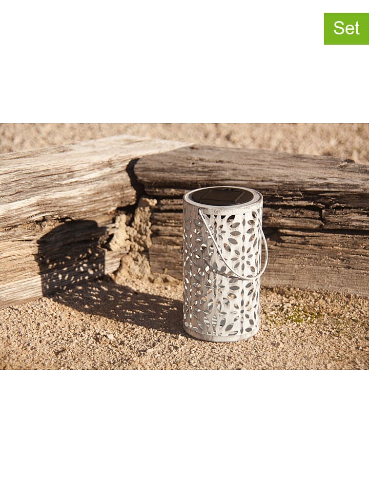 lumisky Lampy solarne LED (2 szt.) "Bloom" w kolorze białym - wys. 31 cm rozmiar: onesize