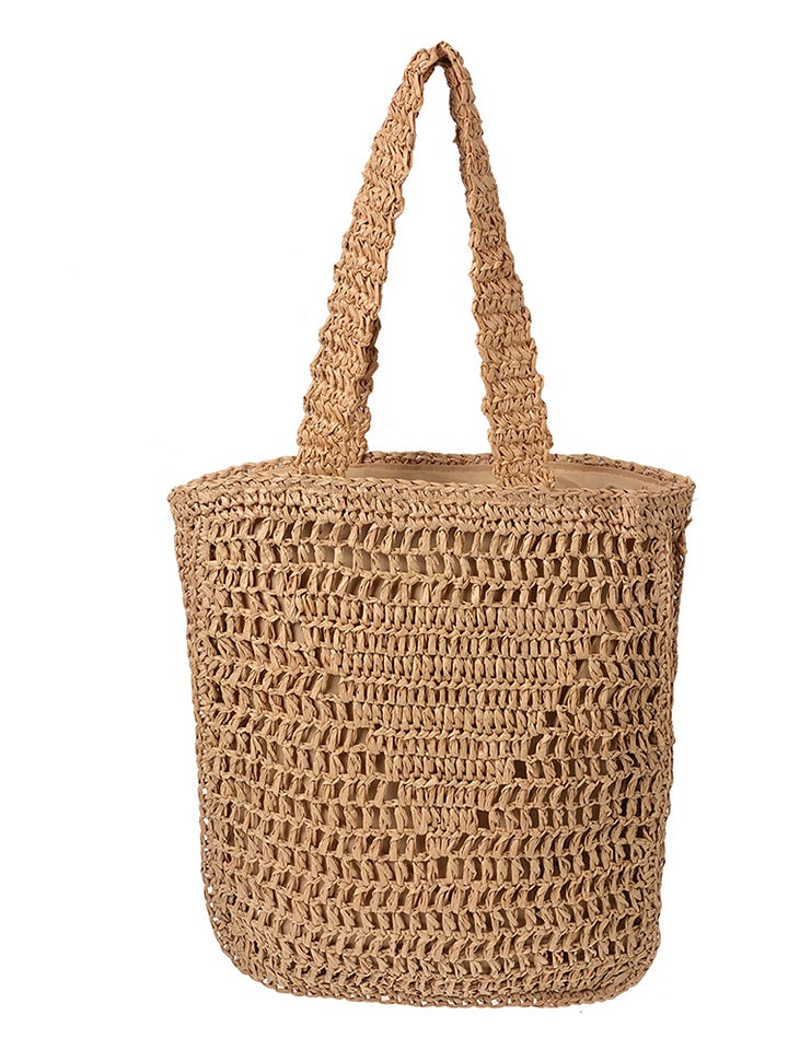 Clayre & Eef Torebka w kolorze jasnobrązowym - 36 x 40 x 6 cm rozmiar: onesize