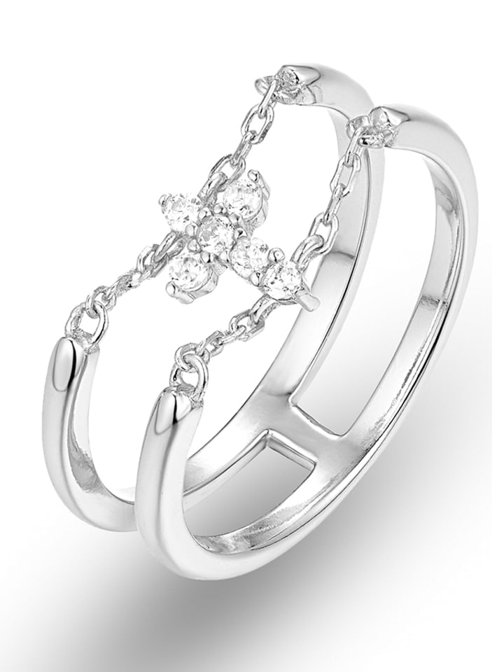 DI GIORGIO Srebrny pierścionek z cyrkoniami rozmiar: 52