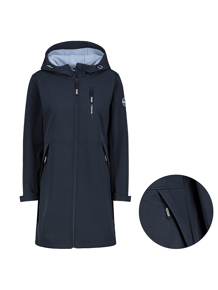 Sublevel Płaszcz softshellowy w kolorze granatowym rozmiar: XL