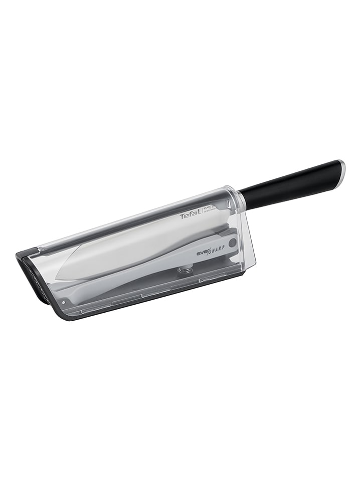 Tefal Nóż Santoku "Ever sharp" w kolorze czarnym - dł. 16,5 cm rozmiar: onesize