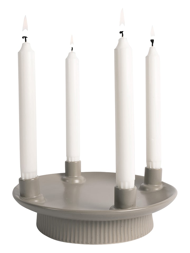 Sagaform Świecznik "Maria" w kolorze szarym - wys. 5 x Ø 23 cm rozmiar: onesize