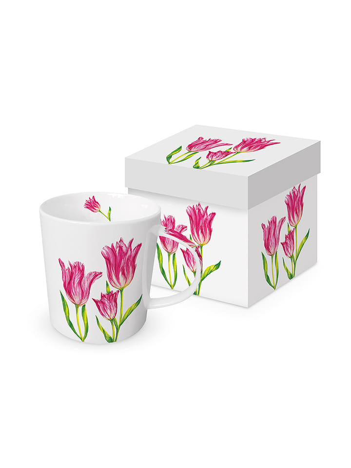 ppd Kubek jumbo "Patagonia " w kolorze biało-jasnoróżowym - 350 ml rozmiar: onesize