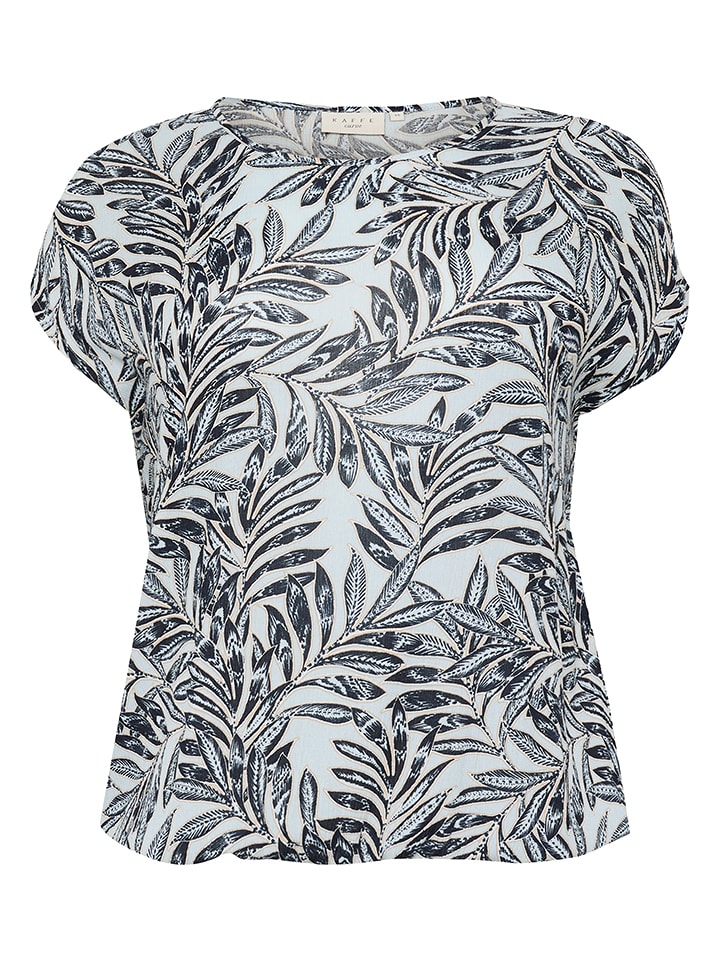KAFFE curve Bluzka w kolorze biało-granatowym rozmiar: 44