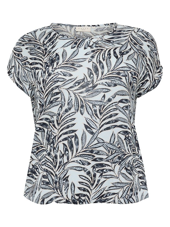 KAFFE curve Bluzka w kolorze biało-granatowym rozmiar: 44