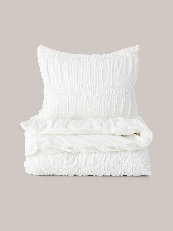 Staycation Komplet pościeli perkalowej w kolorze białym rozmiar: 220x220 cm