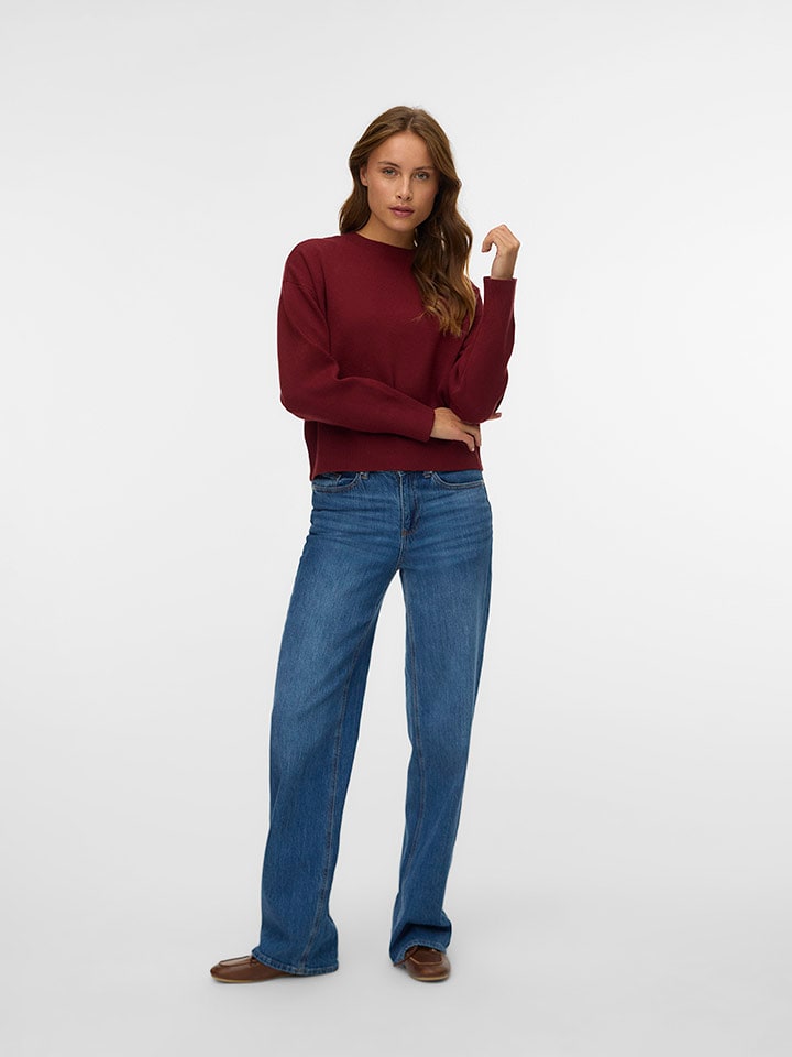 Vero Moda Sweter w kolorze bordowym rozmiar: XL