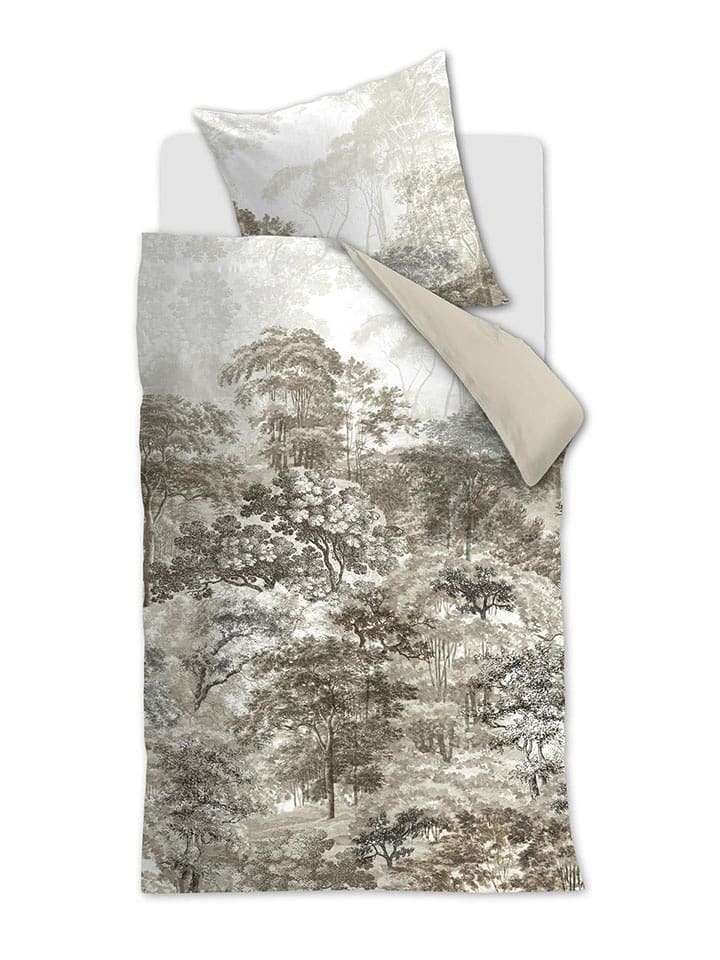 Beddinghouse Komplet pościeli satynowej "Arcadia" w kolorze beżowym rozmiar: 155x220 cm