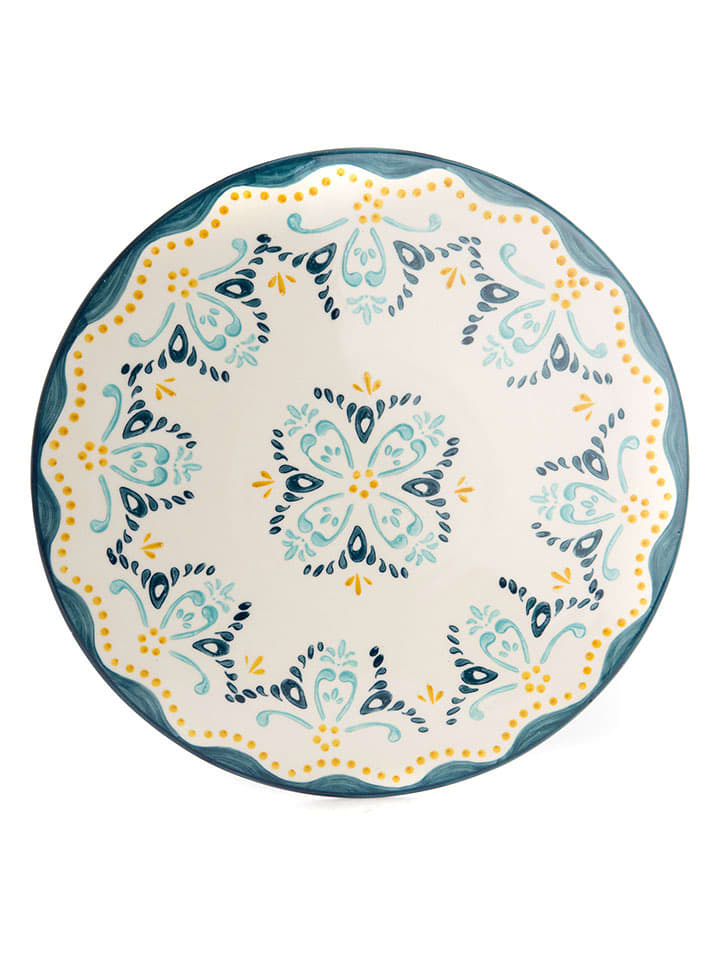 Amadeus Podtalerz "Florida" w kolorze beżowo-niebieskim - Ø 30 cm rozmiar: onesize