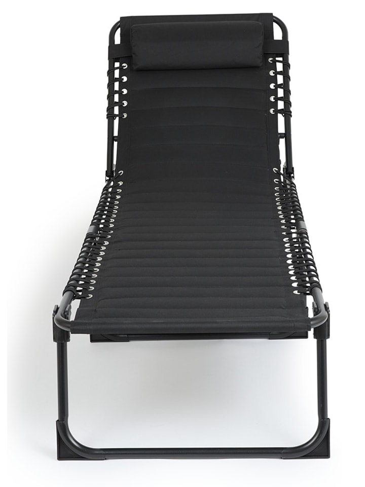 Lifa Living Leżak ogrodowy w kolorze czarnym - 59 x 30 x 189 cm rozmiar: onesize
