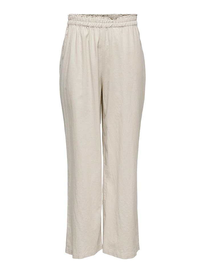 ONLY Spodnie "Tokyo" w kolorze beżowym rozmiar: XS/L32