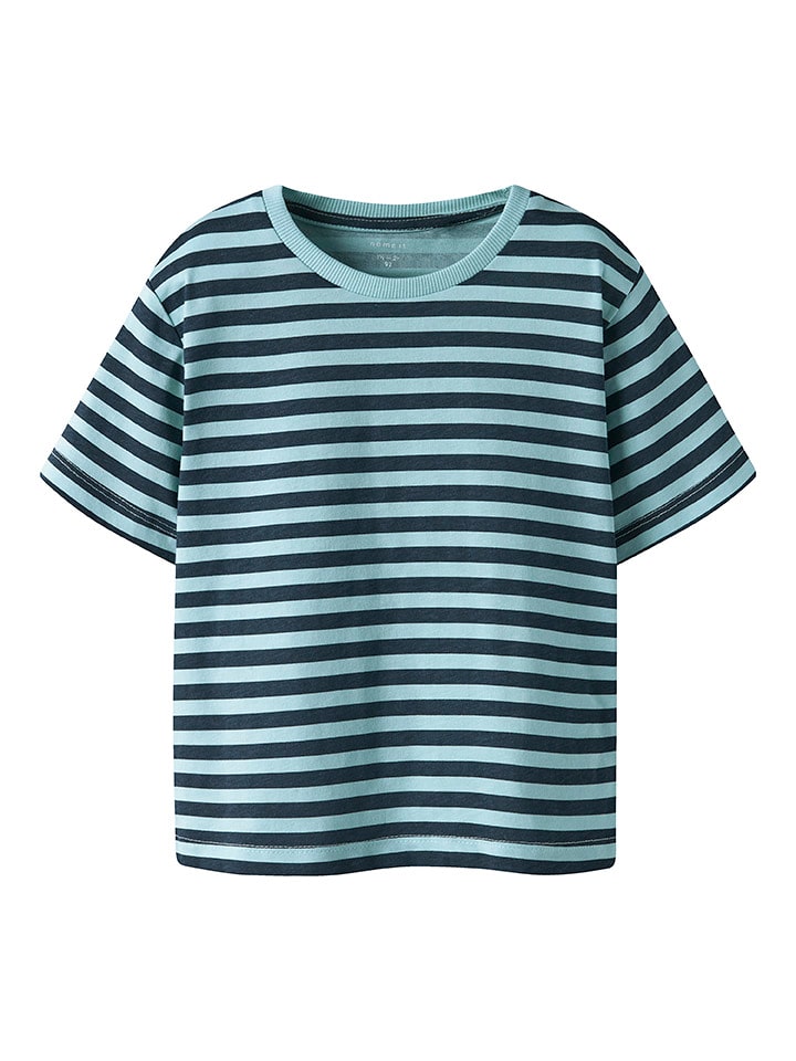 name it Koszulka "Jivan" w kolorze błękitno-czarnym rozmiar: 92