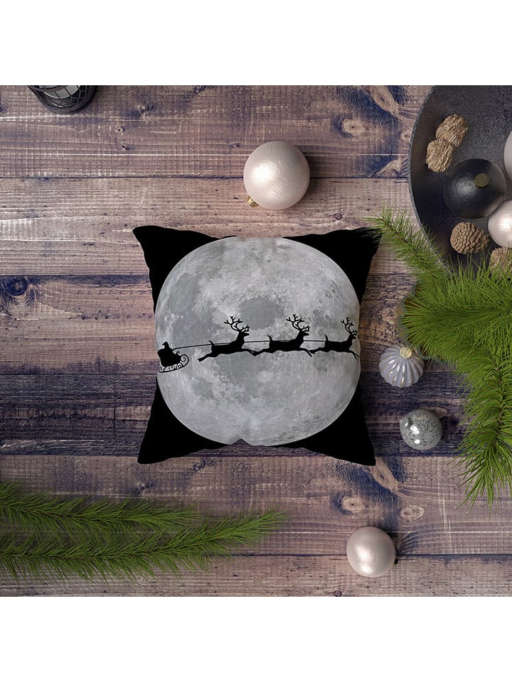 Colourful Cotton Poduszka w kolorze czarno-szarym rozmiar: 43x43 cm