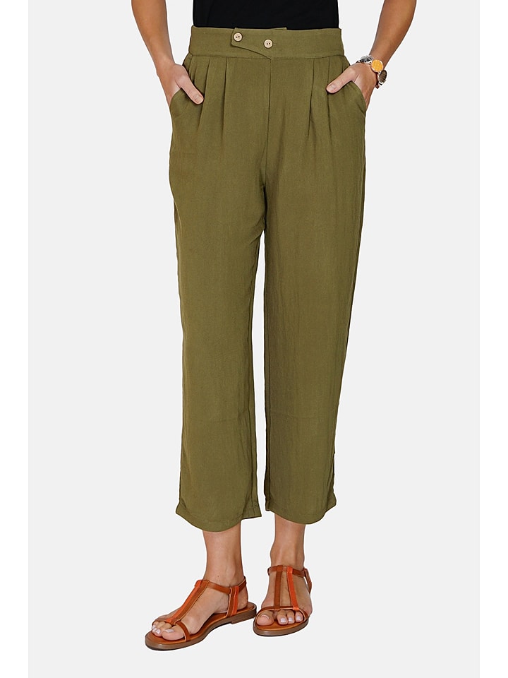 Le Jardin du Lin Spodnie w kolorze khaki rozmiar: 42