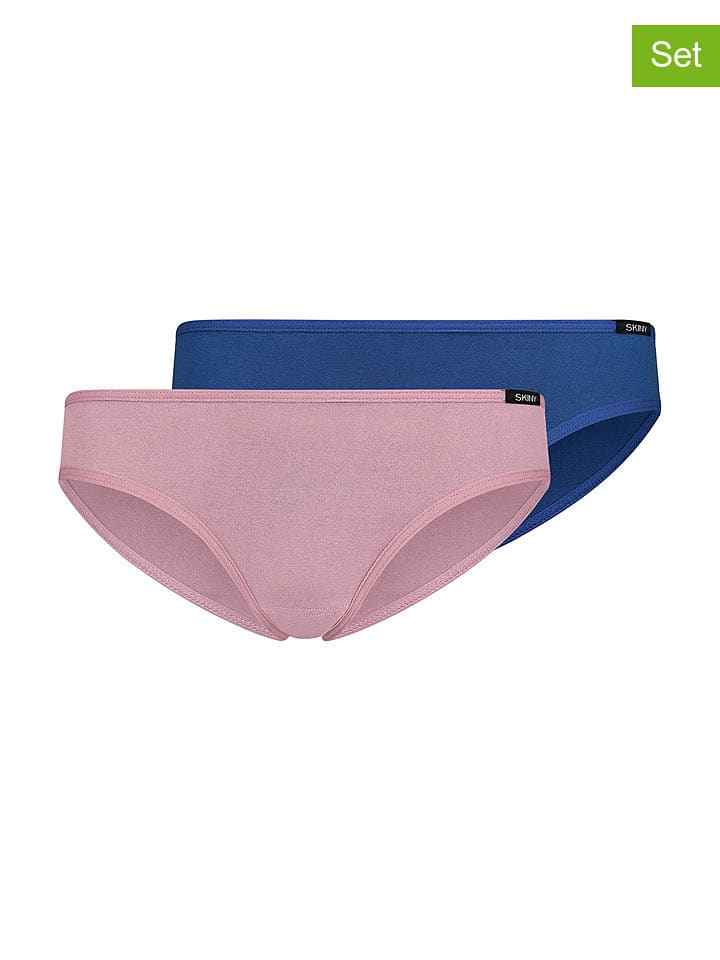 Skiny Majtki (2 pary) w kolorze jasnoróżowym i niebieskim rozmiar: 152