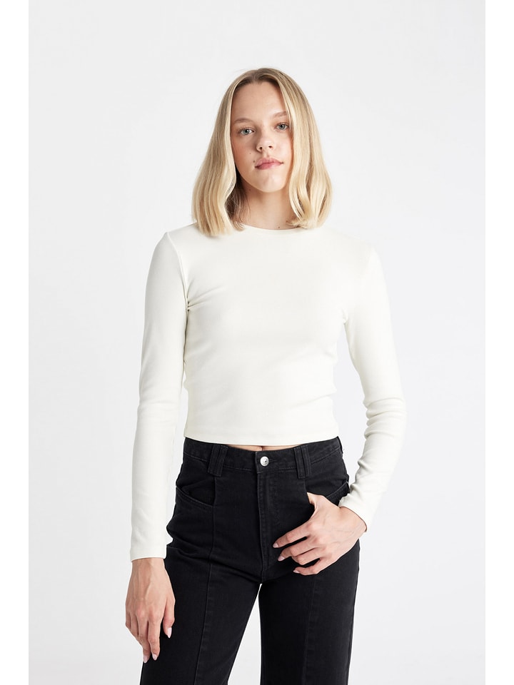 DeFacto Koszulka w kolorze białym rozmiar: L