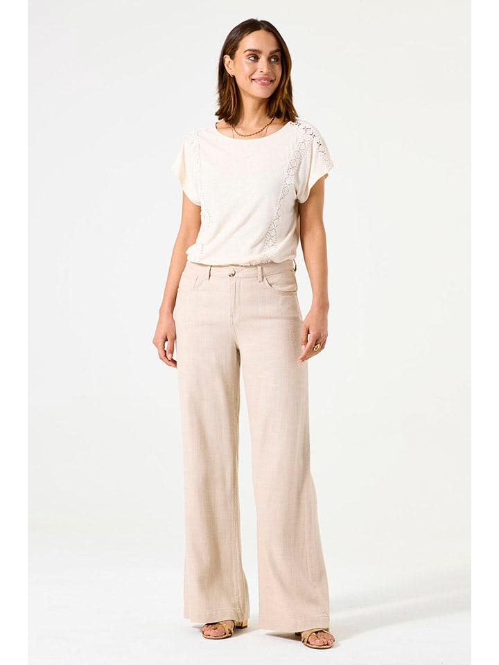 Garcia Koszulka w kolorze kremowym rozmiar: M