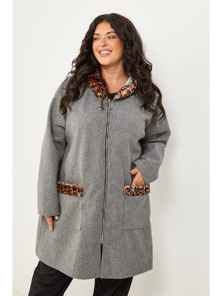 Curvy Lady Płaszcz przejściowy w kolorze szarym rozmiar: 40/42