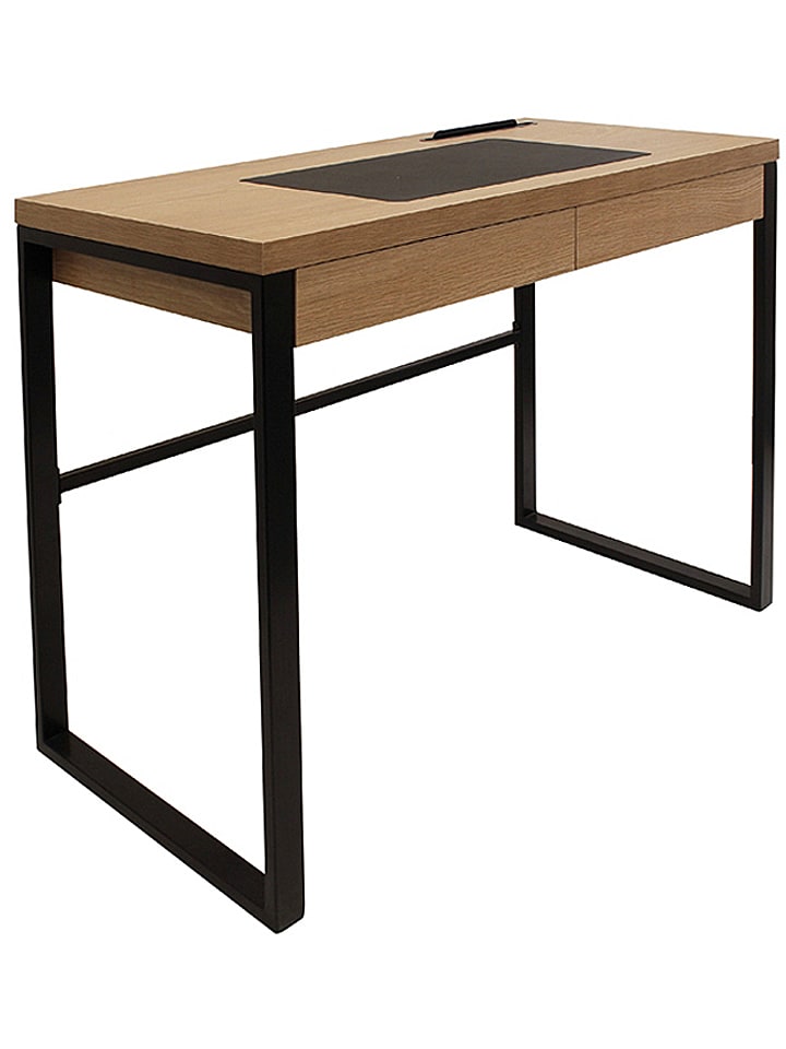 Ethnical Life Biurko w kolorze jasnobrązowo-czarnym - 100 x 74 x 50,3 cm rozmiar: onesize