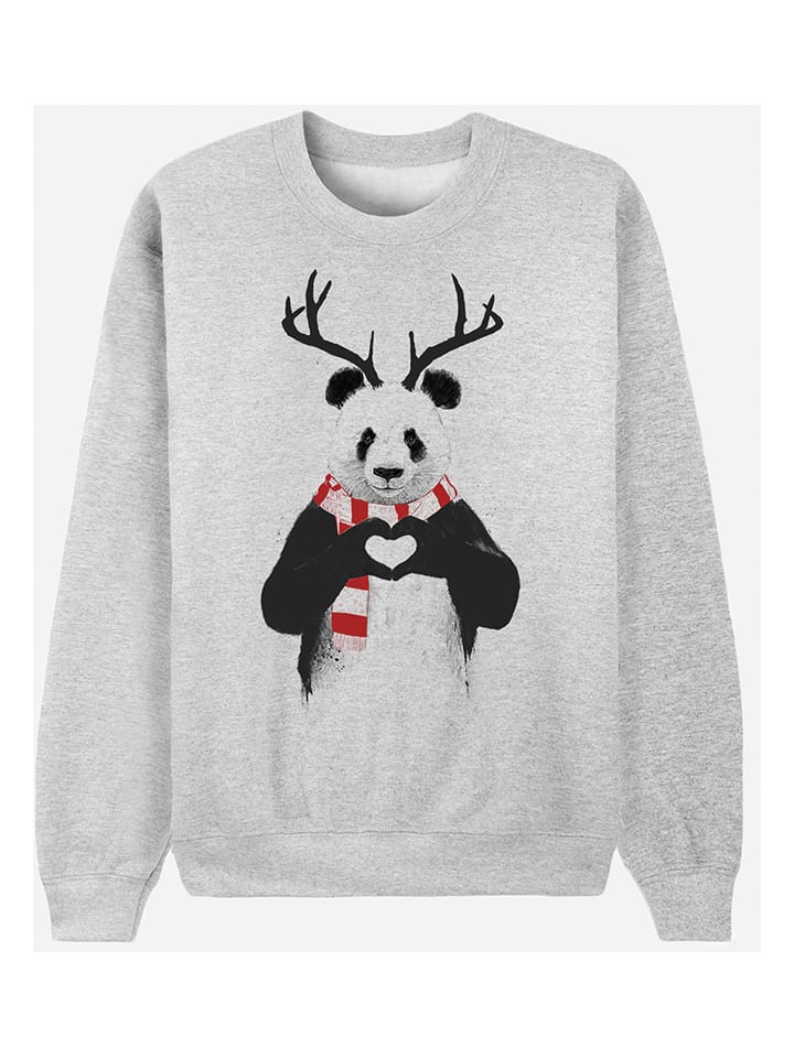 WOOOP Bluza "Xmas Panda" w kolorze szarym rozmiar: S