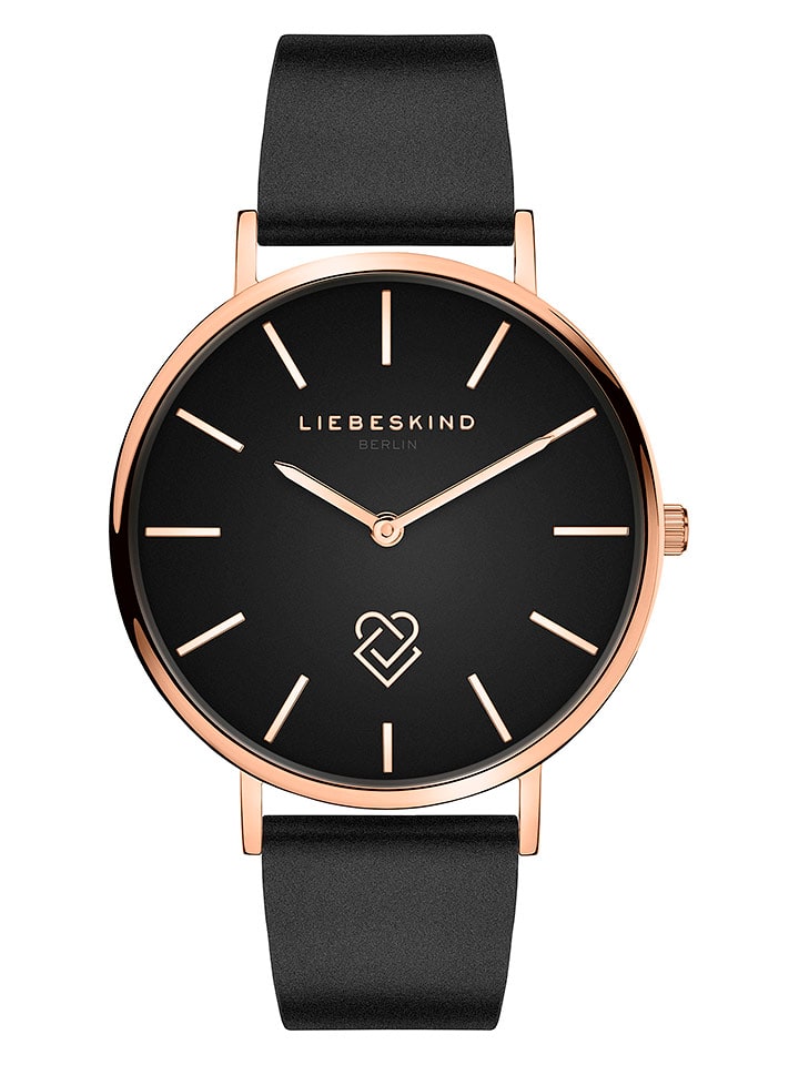 Liebeskind Zegarek kwarcowy w kolorze różowozłoto-czarnym rozmiar: onesize