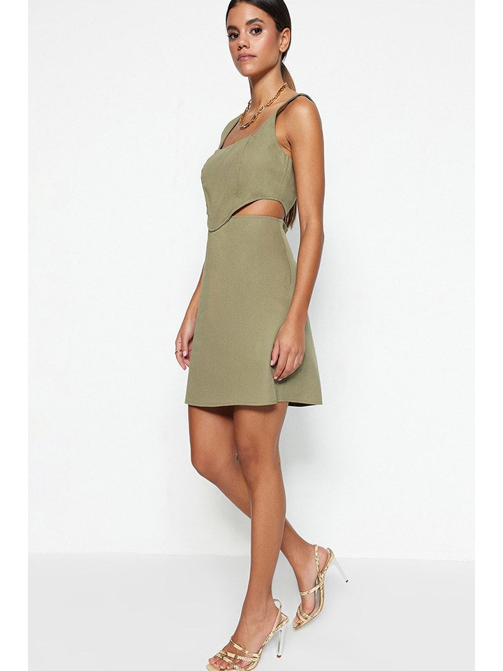 trendyol Sukienka w kolorze oliwkowym rozmiar: 36